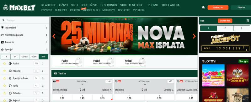 Maxbet online kladjenje